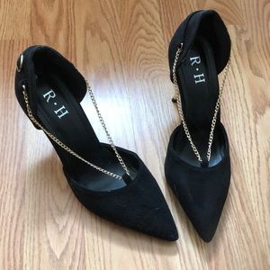 Black & Gold High Heels